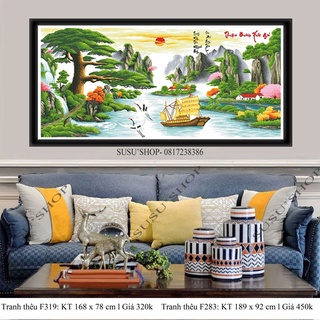 Tranh thêu chữ thập thuận buồm xuôi gió F319 (168 x 78 cm), F283 (189 x 92 cm)