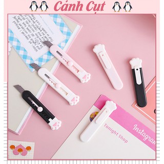 Dao dọc giấy❤️SALE❤️Dao dọc giấy có hoạ tiết bàn chân mèo siêu dễ thương thiết kế tiện lợi dễ dãng bỏ túi