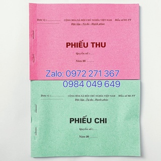 Phiếu Thu - Chi - Xuất - Nhập 1 liên A5
