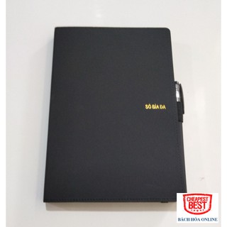 [ẢNH THẬT] Sổ Bìa Da Cao Cấp A5, Giấy Màu Kem, Định Lượng 80, Vinaplus MS 521, Có Dây Chun Cố Định Giấy