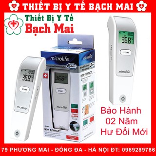 [Y TẾ BẠCH MAI] Nhiệt Kế Hồng Ngoại Đo Trán Microlife FR1MF1 + Tặng Bao Da Đựng Máy