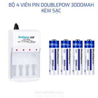 [Chính Hãng] Pin Sạc DoublePow 3000Mah Kèm Bộ Sạc, Dung Lượng Thật, BH 1 Đổi 1