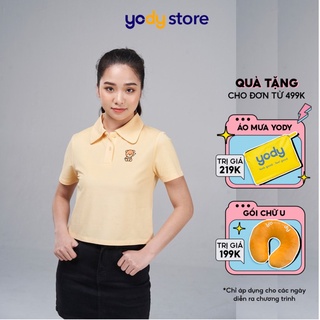 Áo polo nữ croptop YODY năng động thời trang thoáng mát thấm hút mồ hôi APN5256