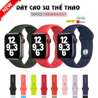 [ Màu mới 2022] Dây cao su thể thao iWatch Series 7 / SE-6-5-4-3-2-1 chất liệu silicon cao cấp an toàn mềm mại chống bẩn