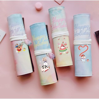 hộp bút cuộn shin cậu bé bút chì màu loang HBLC30 hộp bút cute đựng màu vẽ kpop thần tượng hoạt hình idol dễ thương