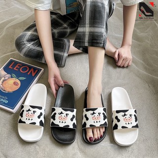 Dép Nữ DN09 Hình bò sữa Dễ Thương Đi Trong Nhà Đi Chơi Đi Biển Đế Mềm Dẻo Chống Trơn Trượt Hot Trend Hiện Nay