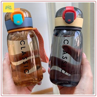 Bình nước, bình nước Classic 400ml có dây đeo 4 màu xinh xắn