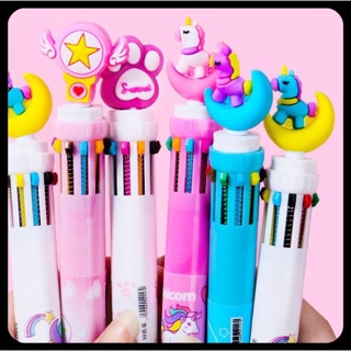 Bút bi nhiều màu hình Unicorn, Heo mập,...siêu đáng yêu - Bút đánh dấu các màu đa năng giá rẻ