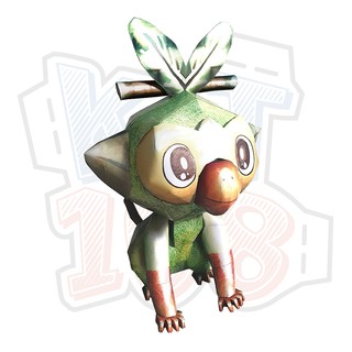 Mô hình giấy Anime Game Pokemon Grookey ver 2
