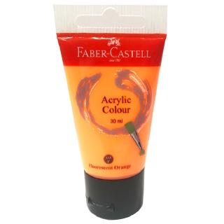 Tuýp Màu Vẽ Acrylic 30ml Fluorescent Orange (Cam Neon) - Faber-Castell