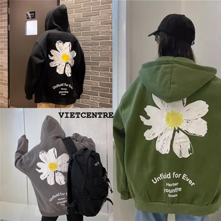 Áo Khoác Hoodie HOA CÚC LƯNG Form Rộng Tay Dài Unisex - VIETCENTRE