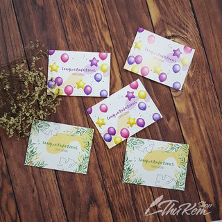 Thiệp chúc mừng, congratulations cho sự kiện, trao thưởng 15*11cm- kèm phong bì