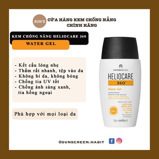 Kem chống nắng Heliocare 360 water gel chuẩn đủ bill