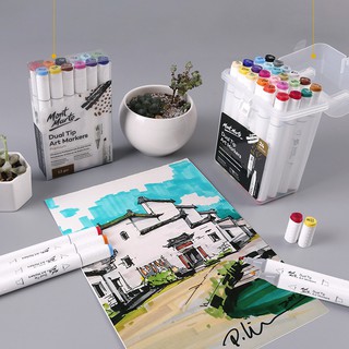 Bộ Bút Marker 12/24 Màu Mont Marte - Dual Tip Art Markers Premium - MMPM0022 / MMPM0028