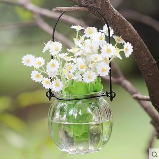 Bình Bông Lọ Hoa Thủy Tinh mini có quai treo 8cm BB26