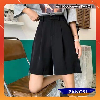 Quần đùi nữ ống rộng cạp cao quần short đùi ngố nữ mát mẻ - Mã Q325