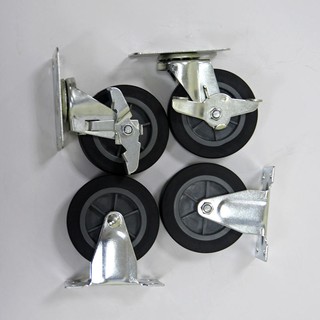 Bộ 4 bánh xe đẩy,bánh xoay, có chốt hãm đường kính 100mm