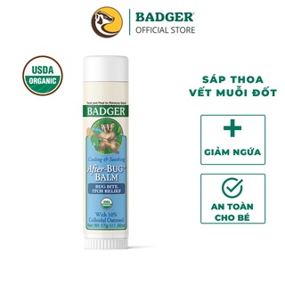 Sáp Kem hữu cơ bôi muỗi đốt, côn trùng cắn BADGER After Bug organic balm giảm ngứa chống thâm an toàn cho bé - 17g
