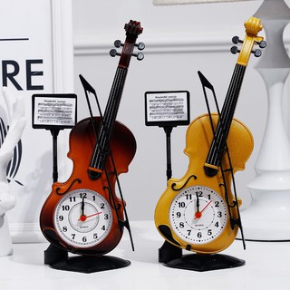 [TẶNG KÈM PIN] Đồng Hồ Báo Thức Hình đàn violon, Đồng hồ để bàn, Đồ lưu niệm độc lạ, Quà tặng ý nghĩa