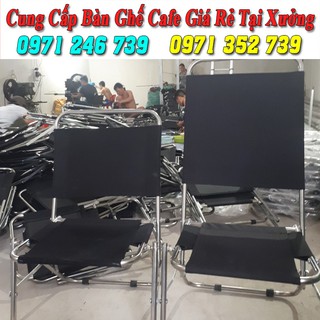 Ghế xếp inox, ghế xếp cafe, câu cá LƯNG THẤP giá rẻ tại xưởng sản xuất