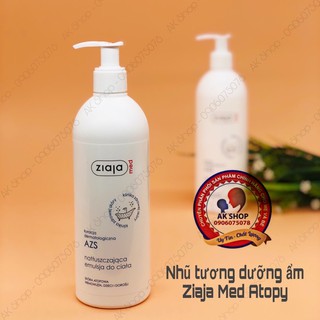 (Xả lỗ date 08/22) Nhũ tương Ziaja med atopy Azs (mẫu mới) hàng chính hãng Ba Lan