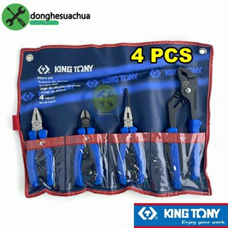 Bộ kìm 4 cây Kingtony 42104GP (Kìm cắt, điện, nhọn, mỏ quạ)