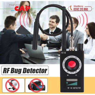 Máy phát hiện Theo Dõi Camera, GPS, Nghe Lén, Định Vị K18 RF Detector Cao Cấp