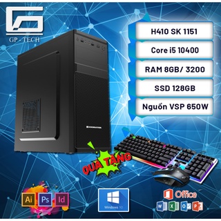 Bộ máy tính văn phòng H410 / i5 10400 / SSD 128GB Học Tập - Giải Trí - GAME ONLINE