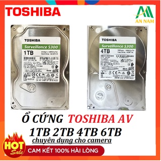 Ổ cứng Camera chuyên dụng TOSHIBA AV 1TB, 2TB, 4TB, 6TB Chính hãng