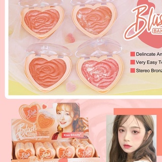 3 trong 1 Phấn má hồng KISS BEAUTY lâu trôi siêu xinh bảng màu hot trend 2021 phấn má hồng lì PMH KB-SH05