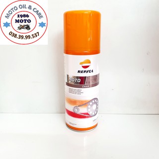 Chai xịt bảo dưỡng bôi trơn sên xe Repsol Moto Chain Lube 400ml MADE IN EUROPE