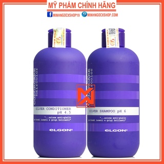 ELGON DẦU GỘI XẢ TÍM KHỬ VÀNG ELGON CHO TÓC TẨY TRẮNG BẠCH KIM 300ML CHÍNH HÃNG