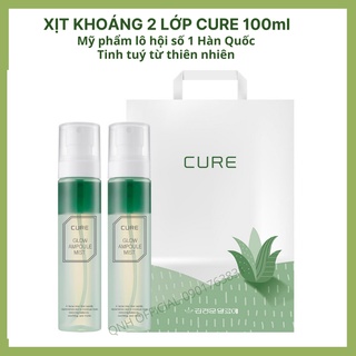 Xịt Khoáng 2 Lớp CURE Glow Ampoule Mist 100ml