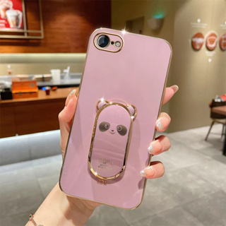 Ốp Điện Thoại Mạ Điện Hình Gấu Trúc Cho iPhone 6 iPhone 6s iPhone 7 iPhone 8 iPhone 6 plus iPhone 6 splus iPhone se2020 iPhone se2022