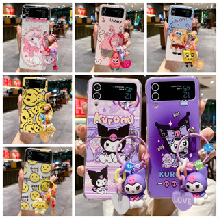 Ốp Điện Thoại PC Cứng Gập Được Màn Hình Mặt Cười Cho Samsung Galaxy Z Flip 3 Z Flip 4