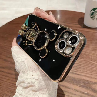 Ốp Điện Thoại Mạ Laser Hình Gấu 3d Cho iPhone 6 + 6s + 7 + 8 + xs max xr 11 pro max 12 pro max 13 pro max 14 + 14 pro max