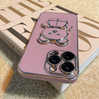 Ốp Điện Thoại Hình Gấu 3d Kèm Gương Cho iPhone 6 plus 6s plus 7 plus 8 plus xs max xr 11 pro max 12 pro max 13 pro max 14 plus 14 pro max