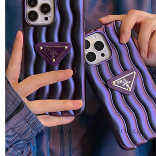 Ốp Điện Thoại silicone Mềm Họa Tiết Tam Giác Màu Tím Cho iphone 13 pro Max 14Proax 11 Promax 12pro Max