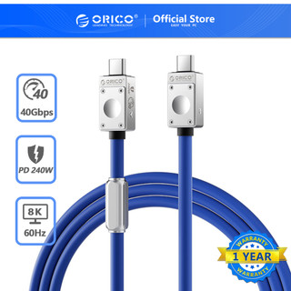 Dây cáp sạc ORICO 40Gbps 240W USB C sang USB C hỗ trợ hiển thị 8K thích hợp cho MacBooks iPad Pro (240B2)