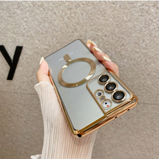 Ốp Điện Thoại Nam Châm Mạ Viền Sang Trọng Cho Samsung Galaxy S23 Plus S23 Ultra S22 S21 Plus S22 S21 Ultra S21FE