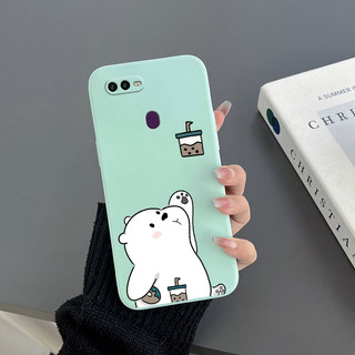 Ốp Điện Thoại Tpu In Hình Gấu Uống Trà Sữa Cho Oppo A53 2020 Oppo A3S Oppo A12E Oppo A15 / A15S Oppo A15S RENO 4F