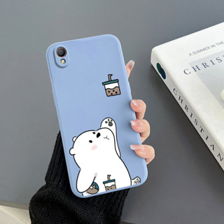 Ốp Điện Thoại Tpu Hình Gấu Uống Trà Sữa Cho Oppo A37 Oppo A57 2016 / A39 Oppo A57 2022 Oppo A59 Oppo A31 2020 Oppo A55 4G