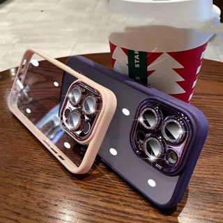 Ốp Điện Thoại iPhone 14 pro max Màu tím ốp lưng iphone 14 13 12 11 promax Thấu kính bảo vệ case iphone 14 plus