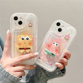 Ốp Điện Thoại Mềm Trong Suốt Hình SpongeBob 3d Cho Iphone 14 14 Pro 14 Pro Max 11 12 promax 13 Pro Max