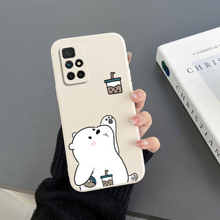 Ốp Điện Thoại Tpu In Hình Gấu Trà Sữa Cho Xiaomi poco M4pro 4G Xiaomi poco c40 Xiaomi 11 lite Xiaomi 6A