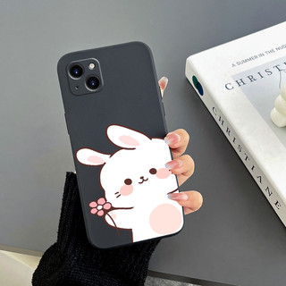 Ốp Điện Thoại Tpu In Hình Thỏ Và Hoa Cho iPhone 14 pro iPhone 14 pro max iPhone 12 mini iPhone se2020 iPhone se2022