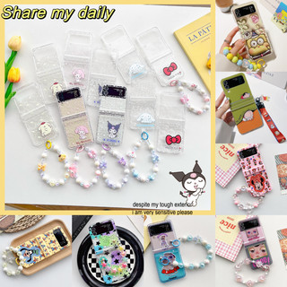 SANRIO Ốp Điện Thoại Cứng Chống Sốc Có Thể Gập Làm Ba Cho Samsung Galaxy Z Flip 3 Z Flip 4