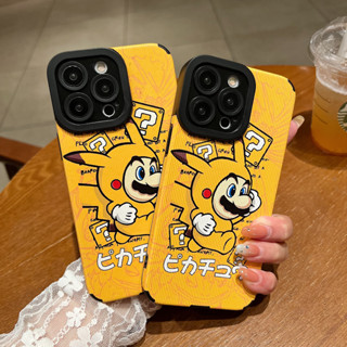 Ốp Da pikachu Dễ Thương Cho iphone 14 Pro Max i14 plus 13 Pro Max i13 13pro 11 Pro Max i11 X XR Xs Max 7 plus 8 plus 12Pro 12 Pro Max