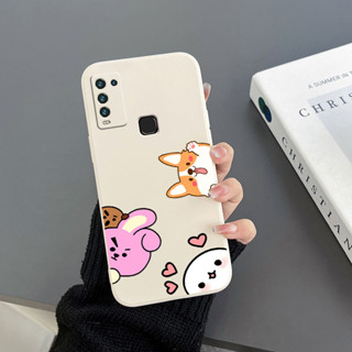 Ốp Điện Thoại Tpu Họa Tiết Chú Thỏ Mặt Thẳng Dễ Thương Cho Vivo Y50 Vivo Y30 / Y30i Vivo Y51 2020 Vivo Y31 Vivo Y51A Vivo Y01