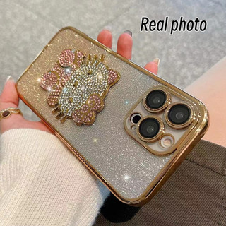 Ốp Điện Thoại Mạ Điện Họa Tiết Mèo Sang Trọng Cho iPhone 14 Pro Max 13 Pro Max 12 Pro Max 11 Pro Max